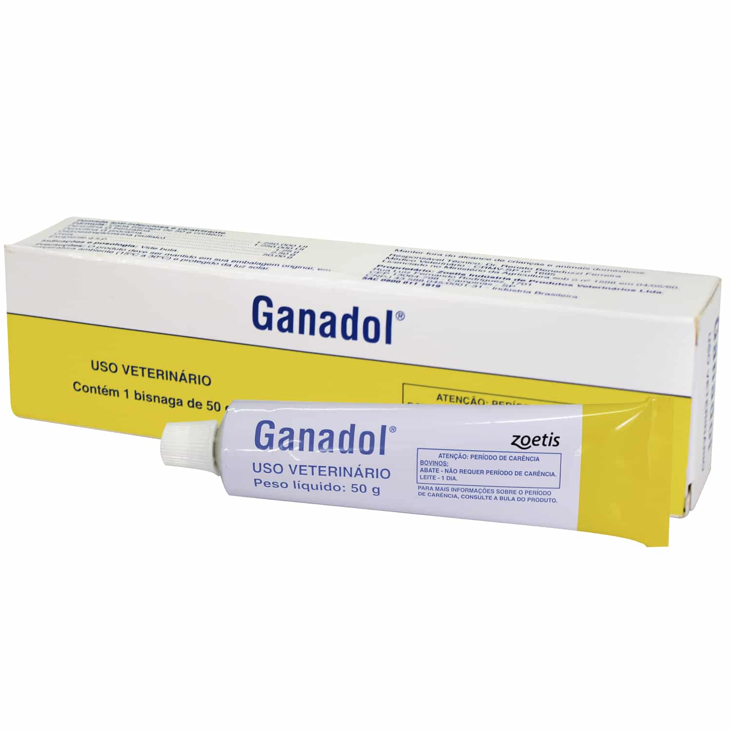 Ganadol Pomada Cicatrizante e Antibiótico 50g - Zoetis - AgropetWeb
