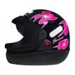 Capacete San Marino Preto Rosa Flor Femme Taurus
